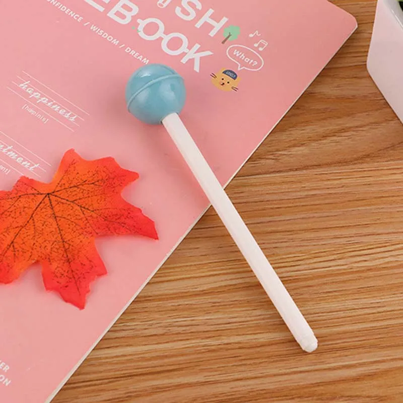 Wholesale-0.38mm kawaii lollipop gel pen material escolar stationery canetas escolar school office supplies kids gift