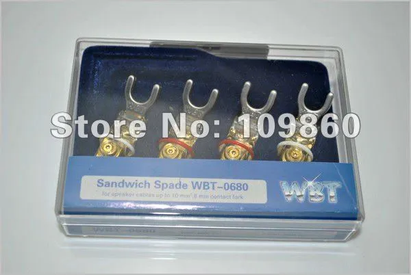 WBT-0680 Y spade speaker connectors Spade plugs with original box