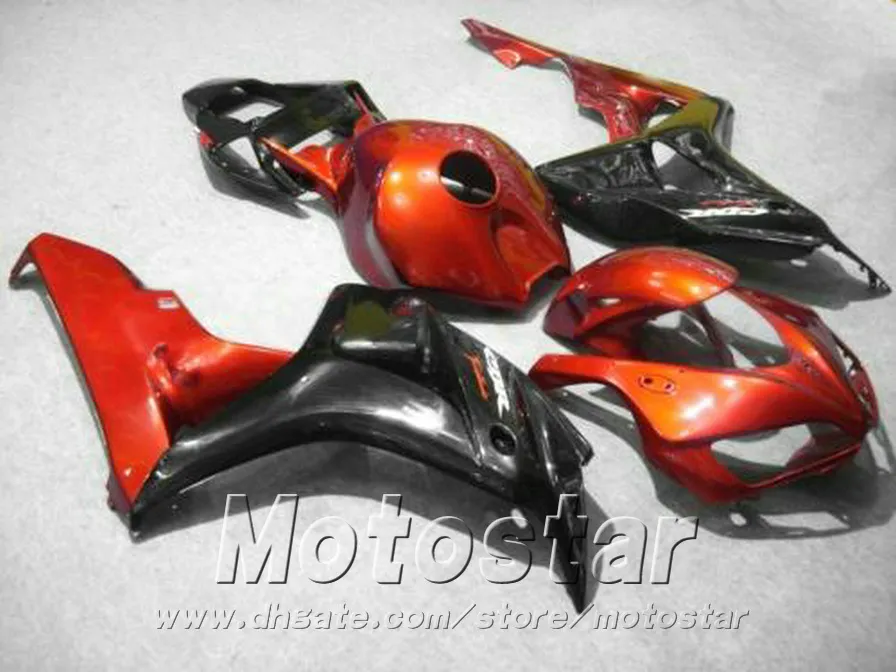 Enjeksiyon kalıplama Fit HONDA kaportalar CBR1000RR 2006 2007 kırmızı siyah yüksek dereceli kaporta kiti CBR 1000 RR 06 07 VV68