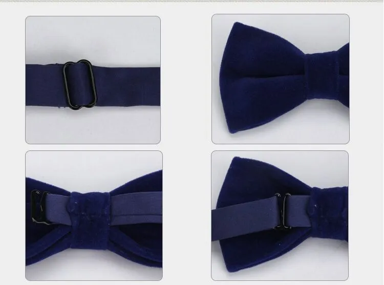 المخملية ربطة pleuche bowknot 17 ألوان الصلبة ربطة 12 * 6.5 سنتيمتر حزب الذكرى هدية عيد الأب