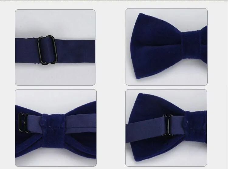 Velvet Bowtie Pleuche Bowknot i Solid Bowtie 12 * 6.5cm Party Anniversary Gift San Valentino Festa del papà