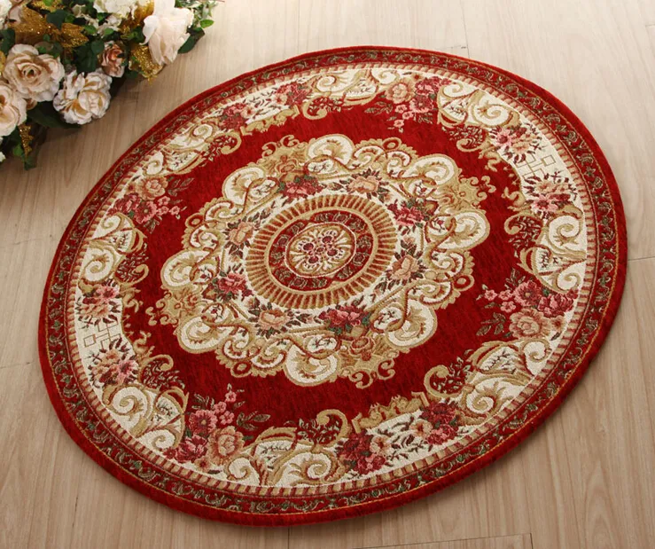 Classic Woven Round Carpets Mats Area Rugs Kitchen Living Room Bedroom