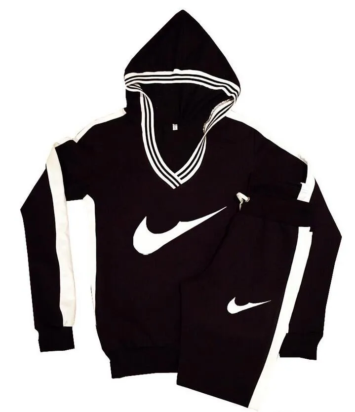 9076# Women Sport Suit Hoodie Sweatshirt+Pant Jogging Femme Marque Survetement Sportswear Set Tracksuit S-XL