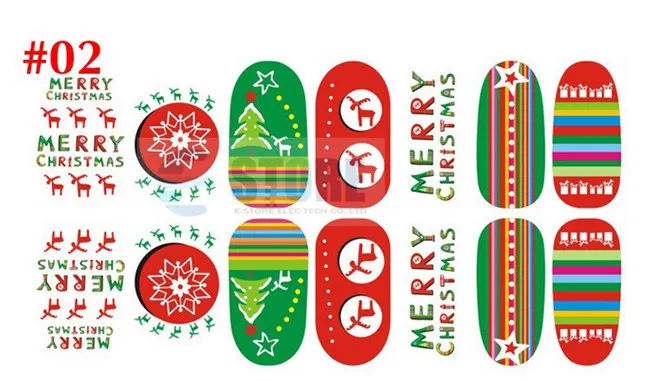 Manicure Luminous Full Sticker Christmas Series Snö Santa Claus Festival Nail Stickers Presentklistermärkear Nail Dekoration