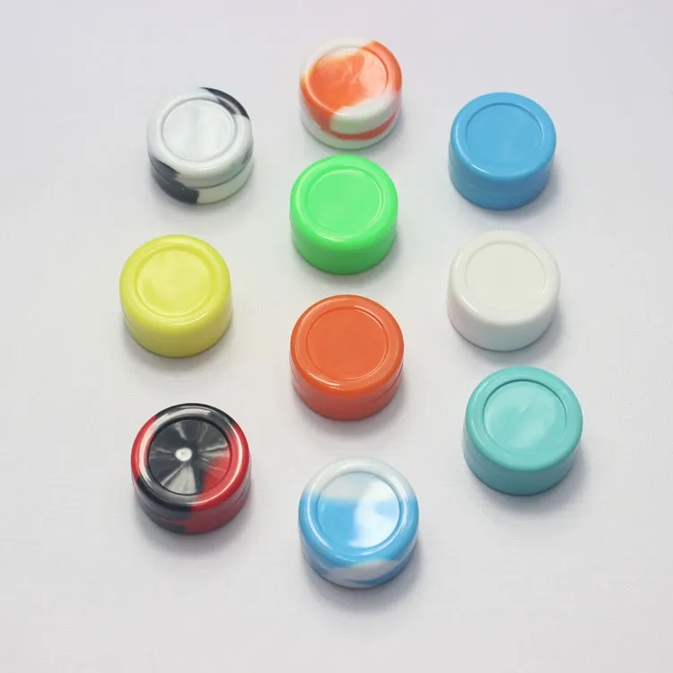 Contenitori per dab in silicone diametro 38 mm Vasetti per fumatori da 7 ml Contenitore per olio di cera Colori multipli disponibili