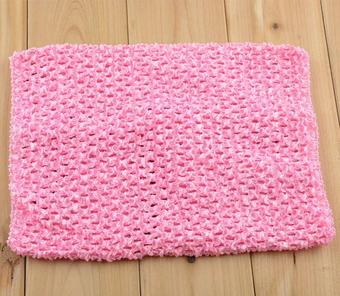 2015 Nya 26 färger 9 tums Baby Girl Crochet Tutu Tube Toppar Bröst Wrap Wide Crochet Headbands 20cm x 23cm