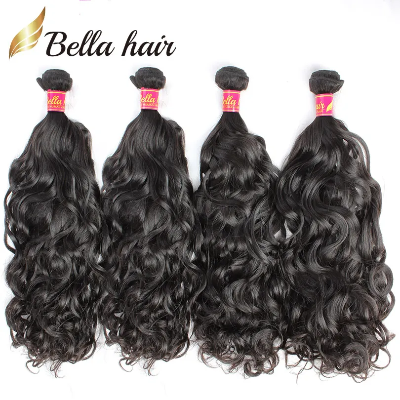 8-34インチヘアバンドルブラジル人バージン髪は拡張拡張天然波wefts quality double weft bellahair