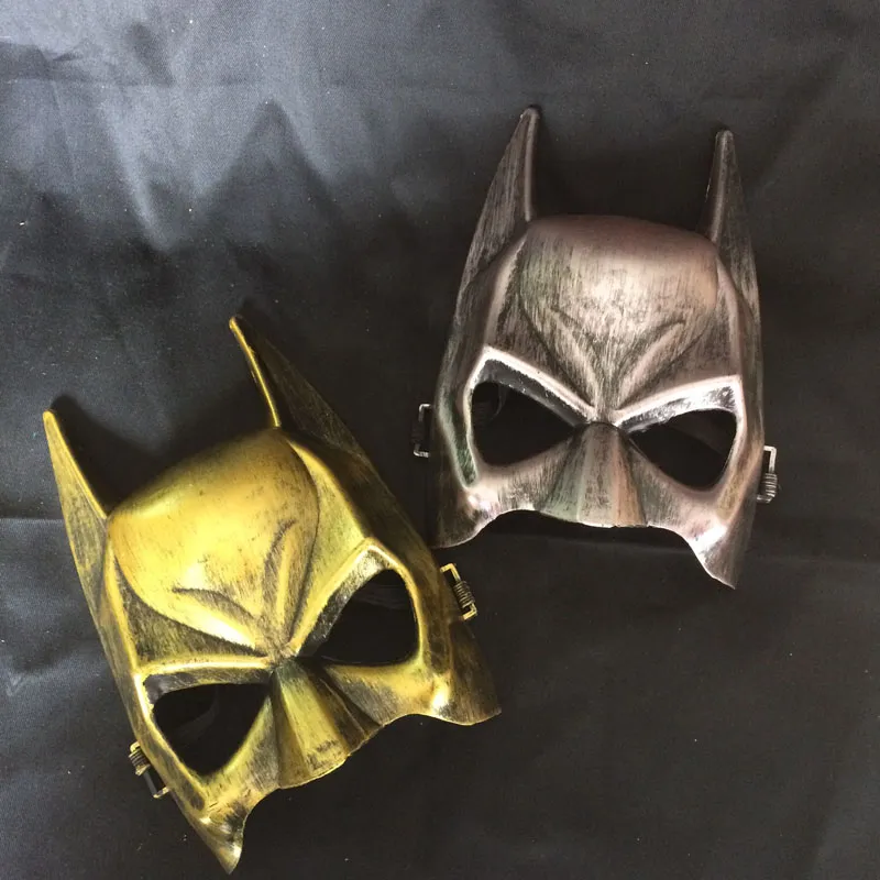 DHL Wysyłka Retro Maska Halloween Batman Masquerade Party Bat Eye Maska Hero Cosplay Kostiumy Gold and Silver One Size Fit dla większości dorosłych