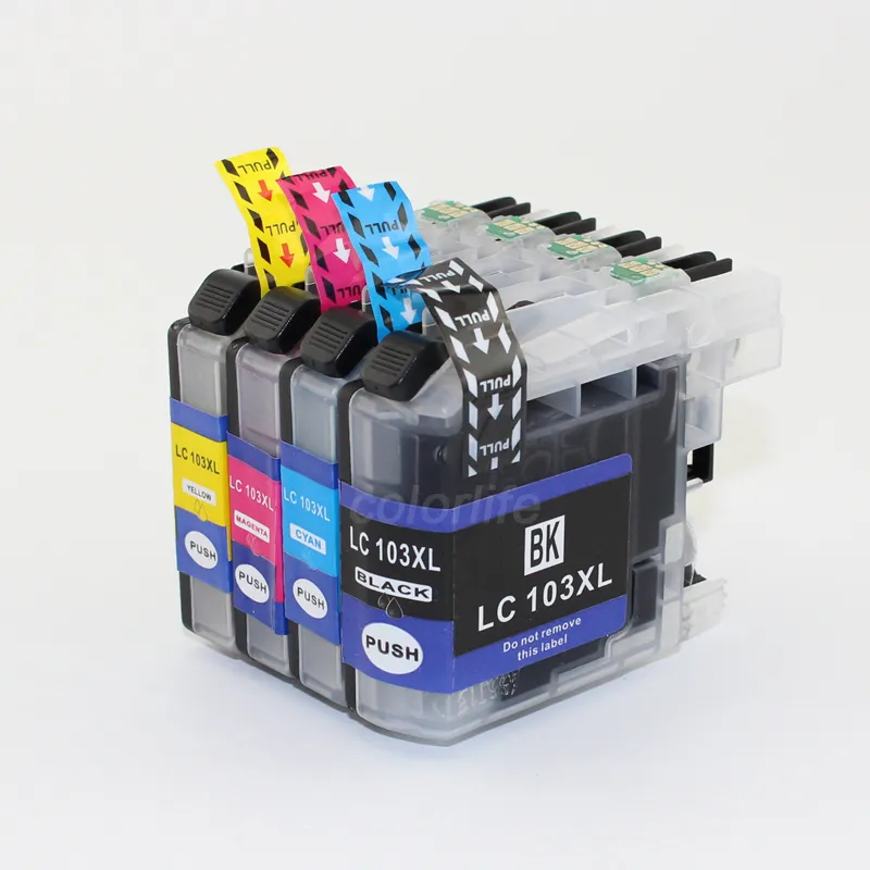 Inkt Weg niet originele vervangende inkjetcartridge LC103 met chips voor brotherprinter, klaar voor gebruik