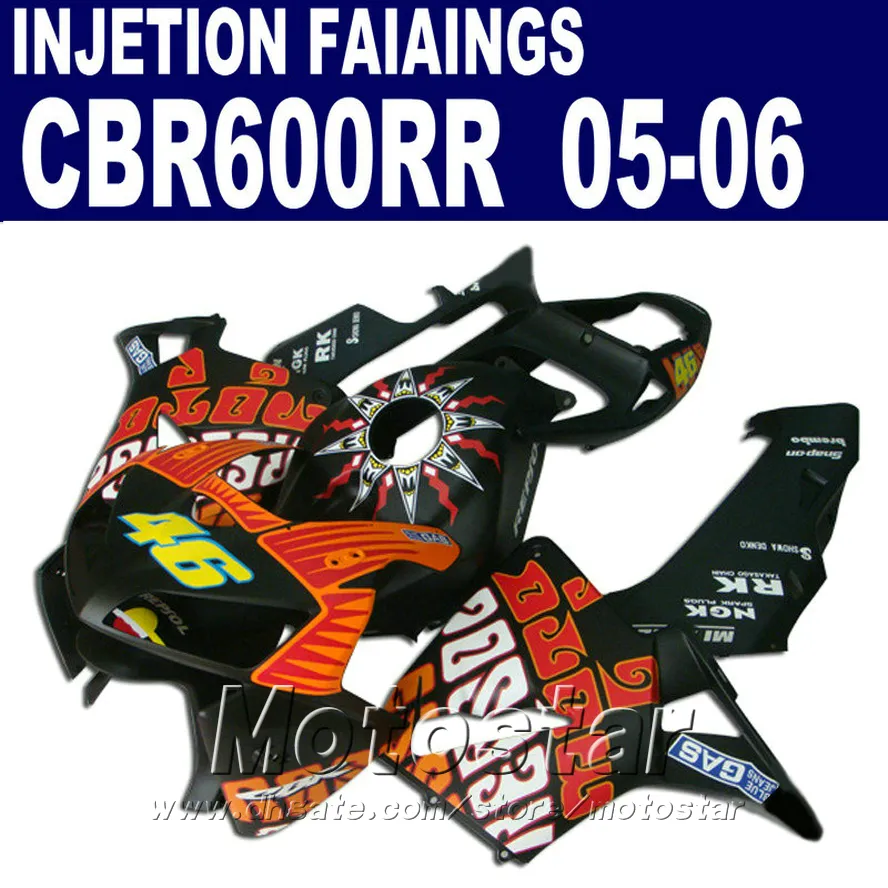 Moulage par injection personnaliser pour HONDA CBR 600 RR carénage 2005 2006 cbr600rr 05 06 cbr 600rr kit de carénage EJ8G