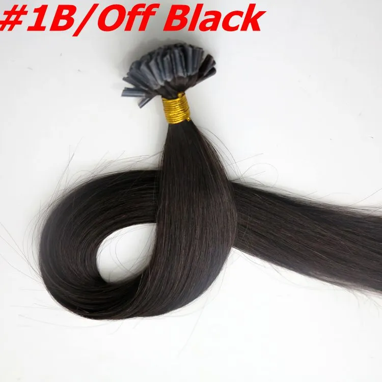 50g 50Strands Pre bonded nail U Tip human Hair Extensions 18 20 22 24inch Brazilian India hair more color top quality