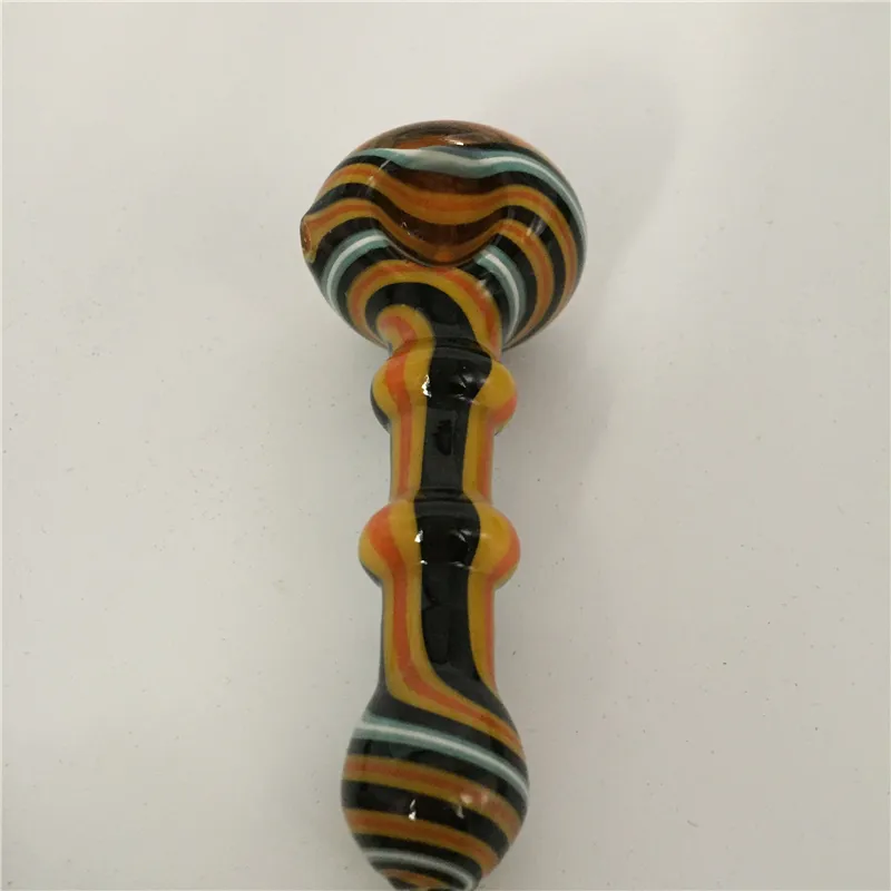 4.5 Inch Glass Pipe USA Colourful Spoon Smoking pipes Hammer hand made bubblers erietiform glass pipes in stock