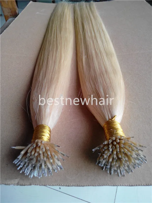 100ビーズ100g 18Quot20Quot22Quot Indian Remy Human Micro Nano Rings Tip Human Hair Extensions DHL Fast 5197657