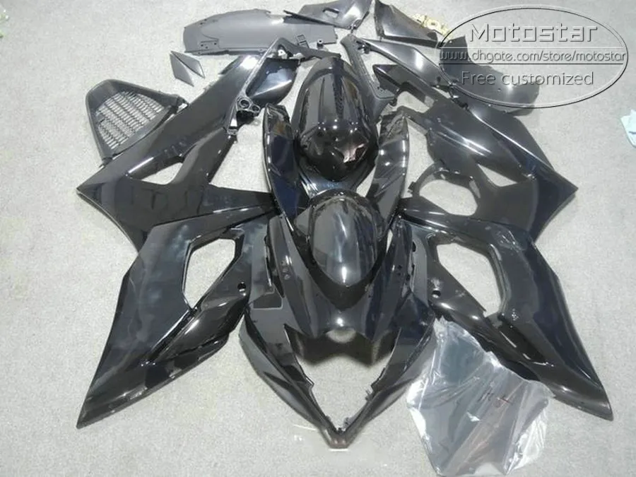 7 presentes ABS bodykits para SUZUKI 2005 2006 GSXR1000 K5 K6 carenagens GSX-R1000 05 06 todo carenagem preta brilhante kit EF77