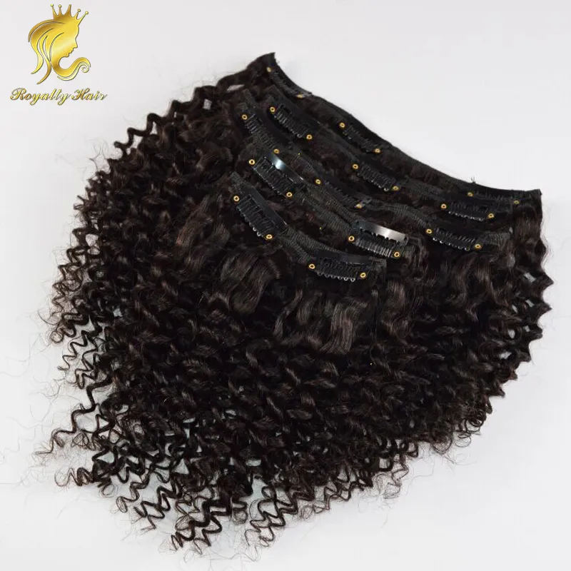 Cheveux vierges mongols afro-américains afro crépus bouclés pince à cheveux dans les extensions de cheveux humains clips noirs naturels ins1897770