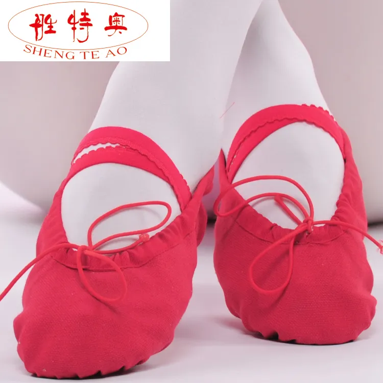 Womens Comfortable Breathable Canvas Soft Ballet Dance Shoes Suitable For Adult and Children Girl Size22~42 16~26cm CXTY-005