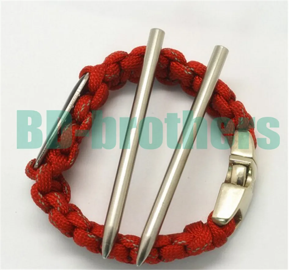 76mm DIY Stainless Steel Paracord Needle Parachute Cord With Screw Thread Shaft Tip Stiching Fid Kniting Weaving Pracord Bracelet 