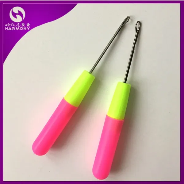 Plastic handle Crochet Hooks Needle for Dreadlock Interlocking Lock Hair Micro Braiding Hook Needle /bag