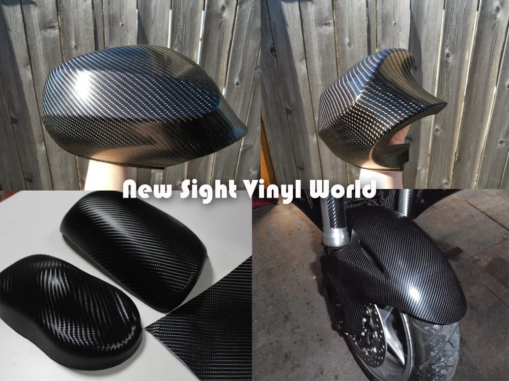 Premium Black 4D Carbon Fiber Vinyl Wrap Carbon Fiber Film for Car Wrap Film Air Bubble Storlek 152x30Mroll2464488