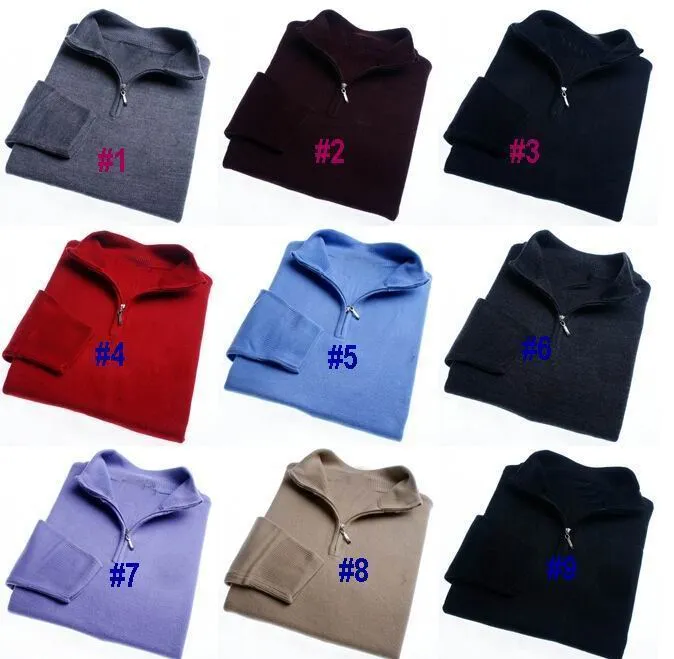 Men's Sweaters Free Brand High Quality New Zipper Sweater Cashmere Sweater Jumpers Pullover Winter Men