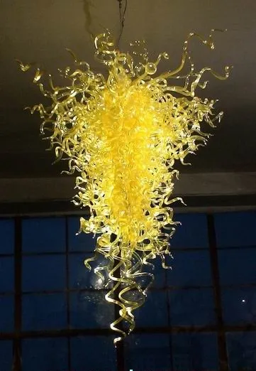 Pure Color Yellow Large Jellyfish Lighting Hand Blown Glass Crystal Chandelier Jellyfish Lighting Floor Light Fixture For Hotel Lobby Kitchen Living Room From Asiagrandart 1 356.79 DHgate.Com