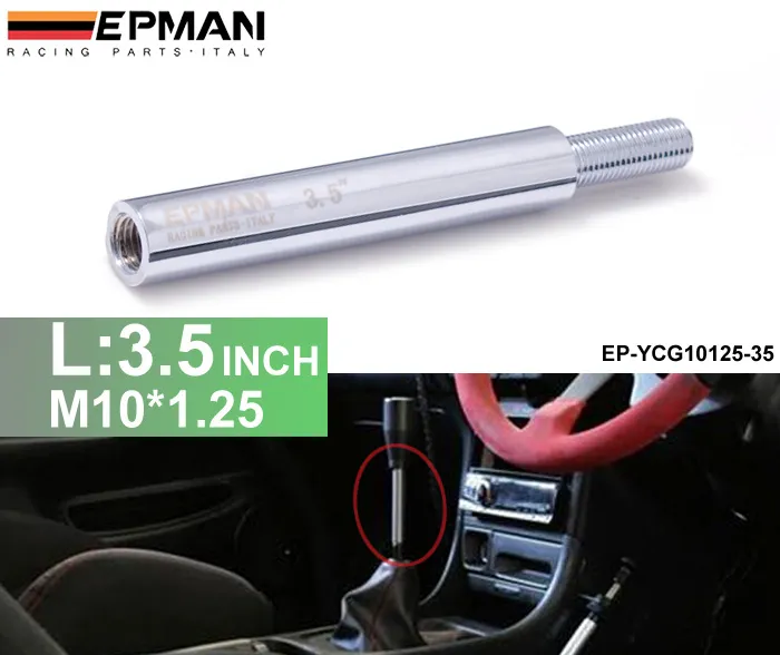 EPMAN M10x 1.25 X 3.5 Shifter Shift Knob Extension 3.5inch Long