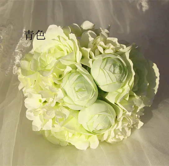 2020 Yeni Varış Yüksek Seviye Düğün Gelin Buket Freshing Style Mix Yapay Şakayık Çiçeği2926096