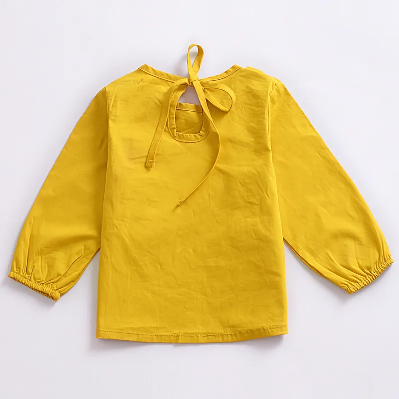 Bébé Filles Vêtements T-shirts 2018 Printemps Automne À Volants À Manches Longues Blouses T-shirts Enfant Filles Hauts Solide Mignon Bébé Enfants Vêtements Tenues