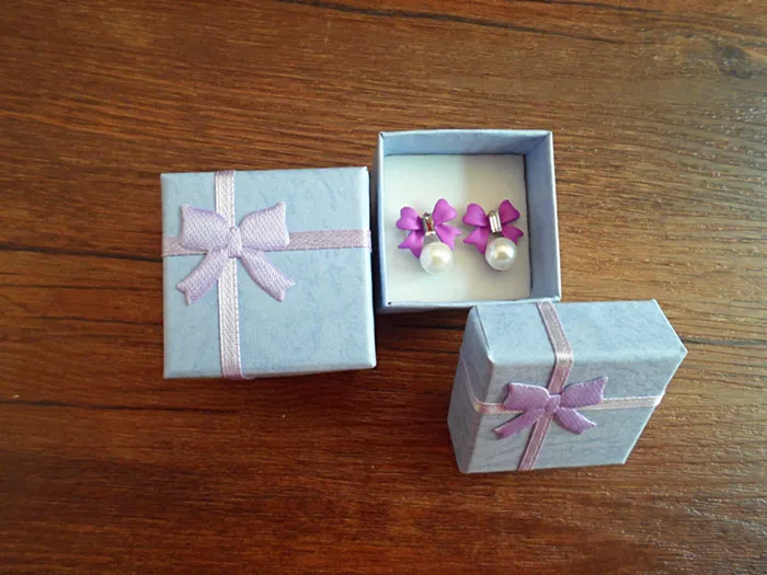 كامل Square Square Ring Drearing Netring Jewelry Box Gift Present Case حامل W334200L