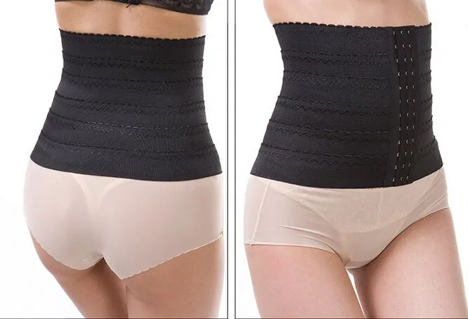 여성 허리 슬리밍 벨트 코르셋 고무 나일론 트레이너 슬리밍 Shapewear 교육 코르셋 Cincher 3 후크 바디 트레이 셰이퍼 Bustier