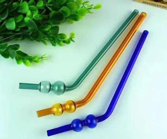 Tube en verre de gourde de couleur, tuyaux en verre en gros, raccords de tuyaux pour fumer, livraison gratuite