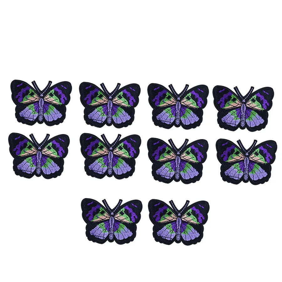 10 шт. Красивые пятна бабочки для пакетов для одежды Железо на трансферном аппликации для джинсов шить на вышивке Diy238g