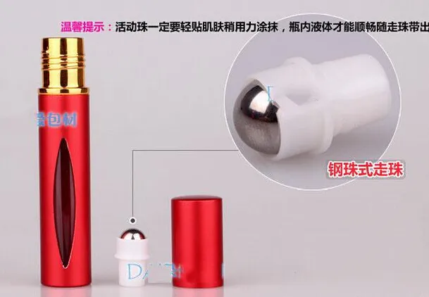 Heiße Verkäufe Hochzeitsbevorzugung 10 ml tragbare Rolle auf nachfüllbarer leerer Glasflasche für Make-up Ätherische Öle Augenmassage Parfüme Partygeschenk