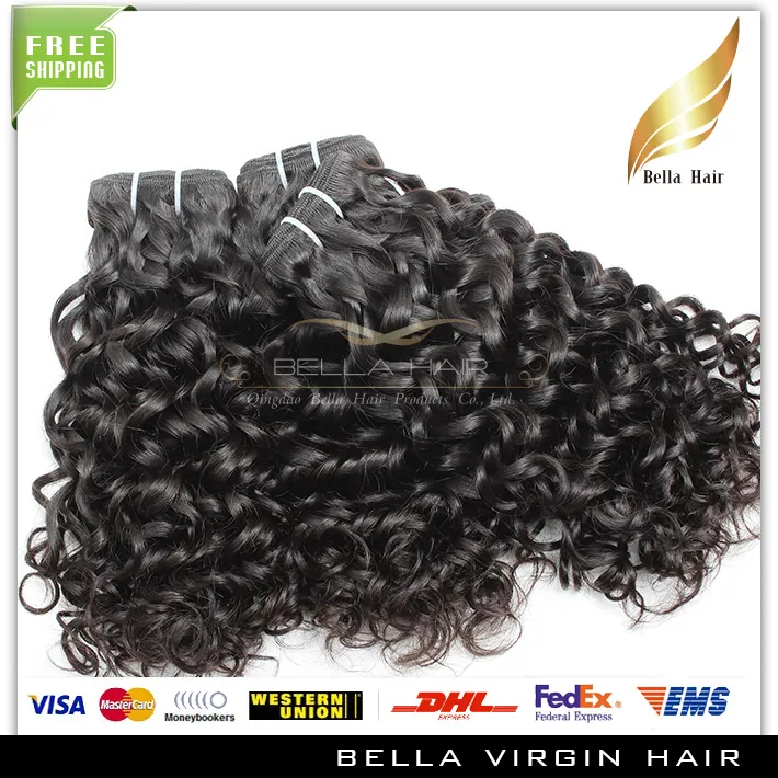 Bellahair 8a Water Wave 8-30inch البرازيلية البكر ملحقات طبيعية اللون /الحزم البشرية 300g/لوت