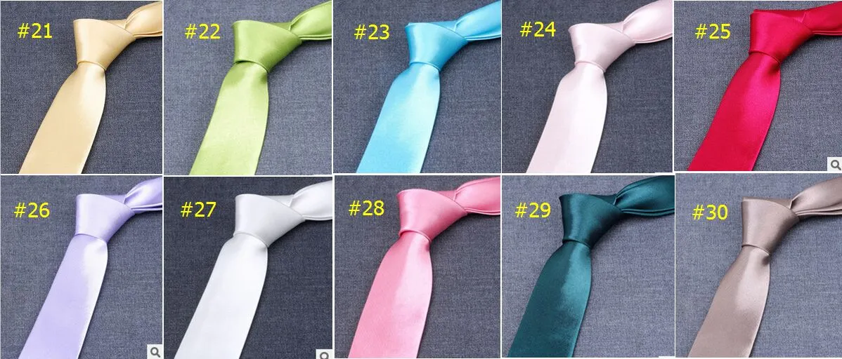 Горячие мужские галстук 50 цветов 7 * 145 см галстук профессиональный сплошной цвет стрелка галстук для День отца мужской бизнес галстук Рождественский подарок бесплатно FedEx