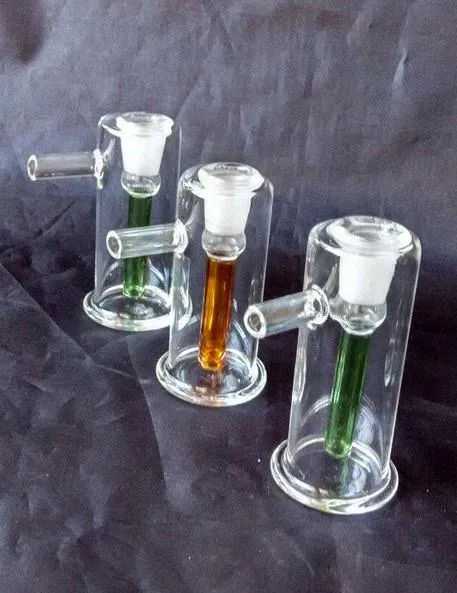 Envío gratis nuevo Mini cachimba de vidrio coloreada / bong de vidrio, accesorios de regalo olla de vidrio + estribo + paja, color rand