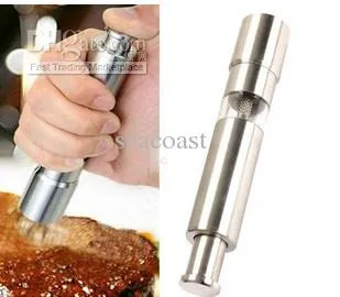 200個/ロット新しいステンレス鋼の携帯用マニュアルMullers Pepper Grinder Pepper Muller Mill Mull送料無料