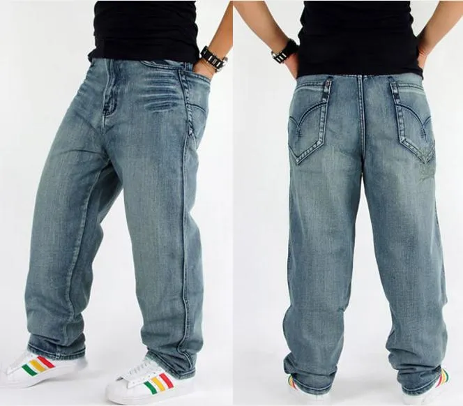2015 New Fashion Pantaloni da skateboard popolari jeans larghi Street dance Pantaloni da uomo Hip Hop per il tempo libero Pantaloni di grandi dimensioni 30-46 -028 #