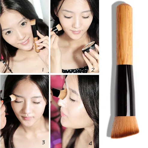 Multi-Function Pro Makeup Brushes Powder Concealer Blush Flytande Foundation Make Up Brush Set Wooden Kabuki Brush Cosmetics DHL 