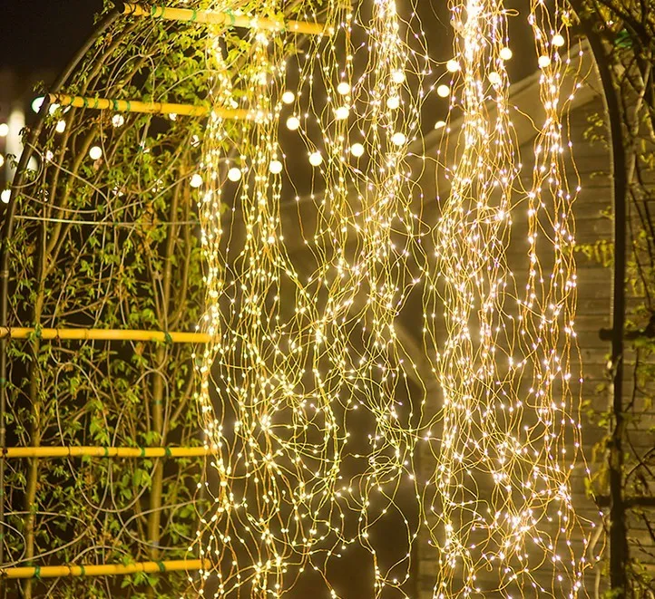 Gypsophila Rattantree Dendrolimus Lampe Zweig Kupferdraht LED DIY Licht String Vorhang Licht Romantische Hochzeit Kreative Hängende Lichter
