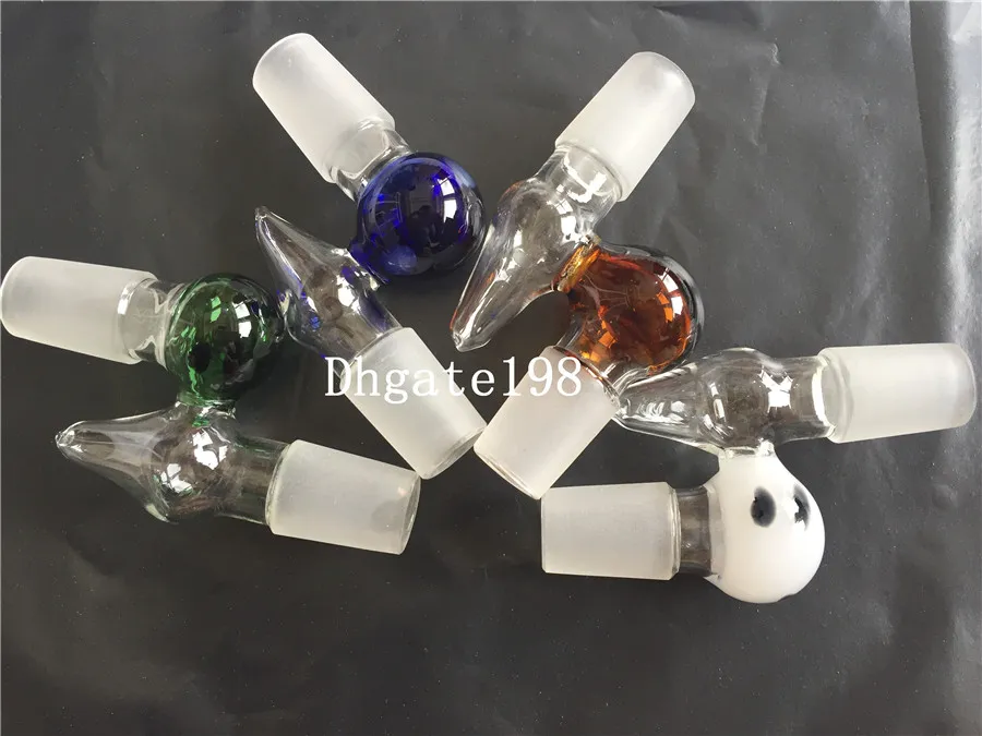 Adaptador de vidrio colorido Adaptador desplegable ROD Connecte Junta de 14,4 mm macho a macho o junta de 18,8 mm Para pipa de agua de vidrio Hookah