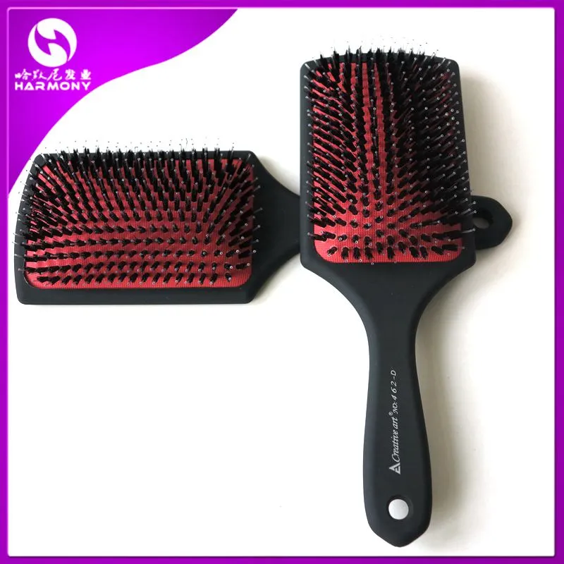 Anti-statique Barber Salon Soins des cheveux Outil de coiffage Lignes Dent Massage Peigne Brosse Démêler Paddle Brosse à cheveux