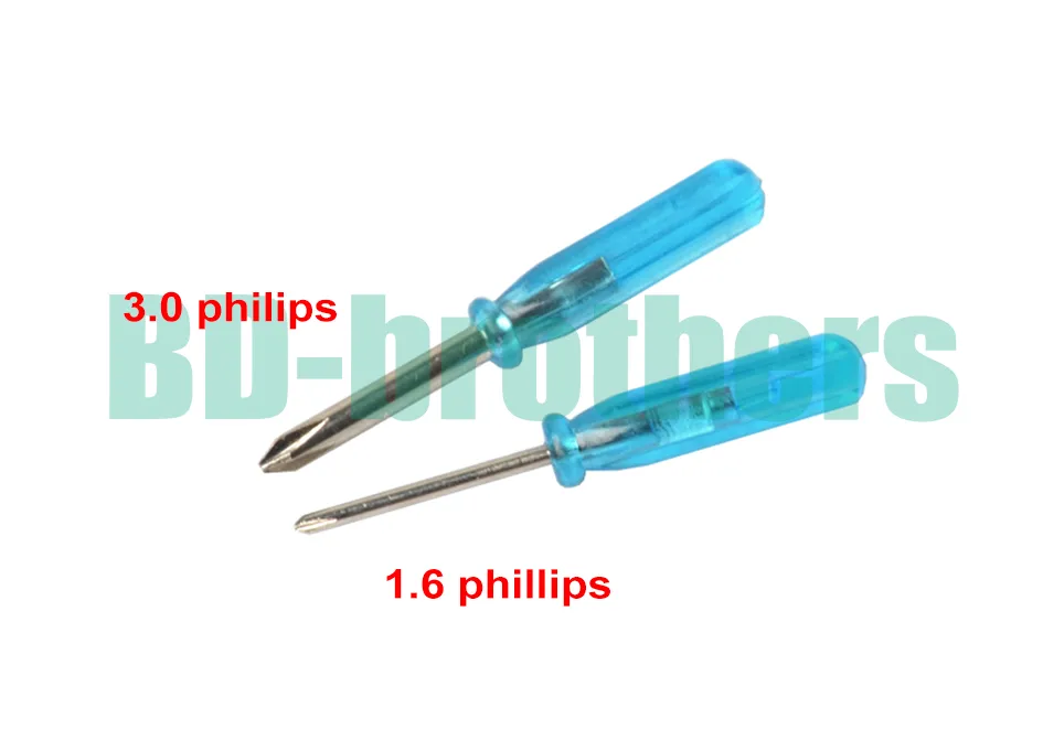 Blaue 45-mm-Mini-Schraubendreher 3,0 2,0 1,6 1,5 Phillips / 2,0 Schlitzschraubendreher / 1,5 Sechskantschlüssel-Schraubendreher 3000 teile/los