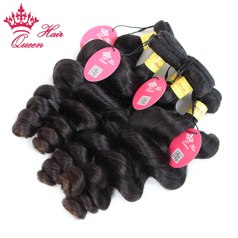 Queen Hair Products 100 obearbetat jungfruhår 5st peruansk lös våg inslag 12 28 i vårt lager DHL 5046796