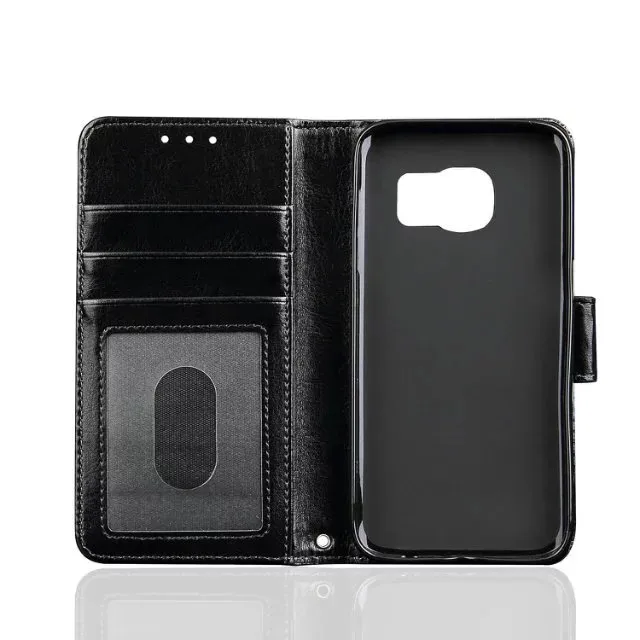 Deluxe Leather Case For Samsung Galaxy S7 S7 Edge Card Holder Stand Smooth Flip Phone Cover For Samsung S6 S6 Edge Case8774490