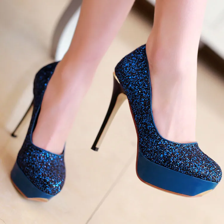 blue sequin dress shoes Sequin 18 & 15 inch Doll Dress Shoes: Bright Blue