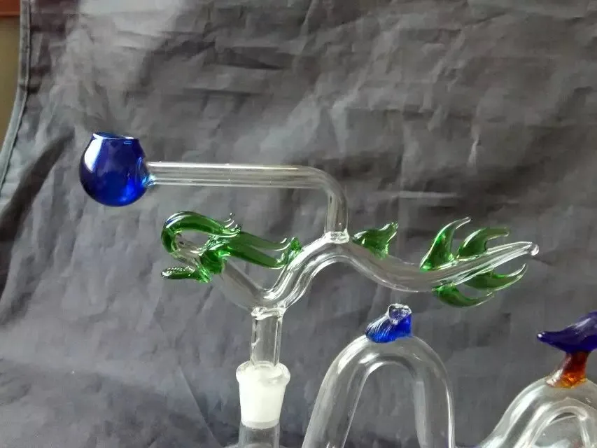 The New Dragon Pot ,Wholesale Glass Bongs Oil Burner Glass Pipes Water Pipes Glass Pipe Oil Rigs Smoking 