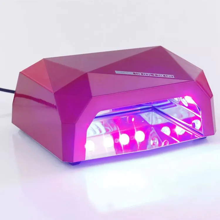 Fashion CCFL 36W LED Light Diamond Shaped Best Curing Nail Dryer Nail Art Lamp Care Machine for UV Gel Nail Polish