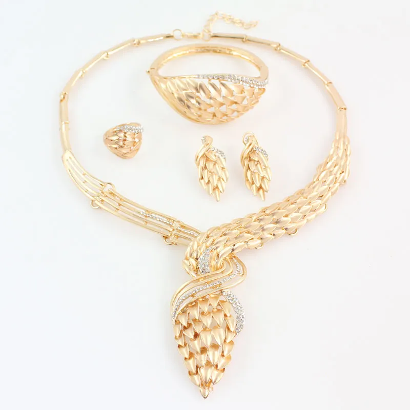 Conjuntos de jóias de cristal fino contas africanas colar pulseira brincos anéis conjunto cz diamante casamento banhado a ouro acessórios de noiva