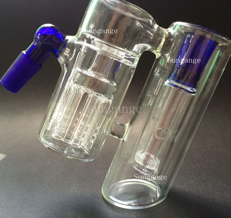 New Inline Glass Water Percolator Ash Catcher Pipe Bong Accessoire 14.5MM-14.5MM / 18.8MM-18.8MM Assorties livraison gratuite